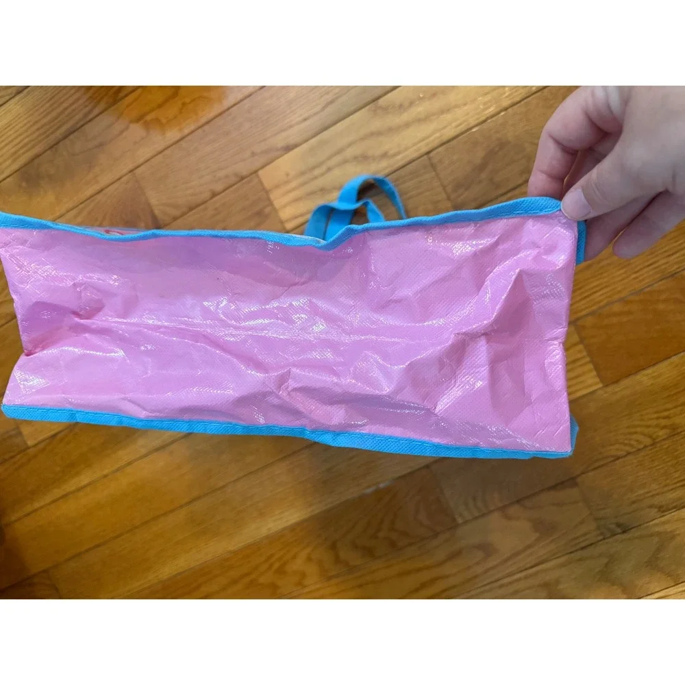 Disney Princess Reusable Tote Bag Pink Blue Kids Shopper Belle Ariel Cinderella